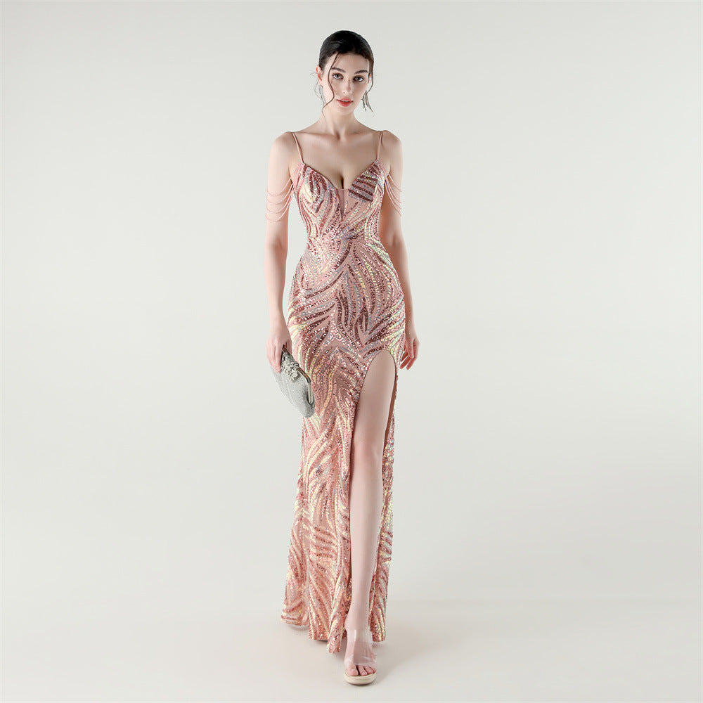 Sizzling Nightlife Enchantress Sequined Dress