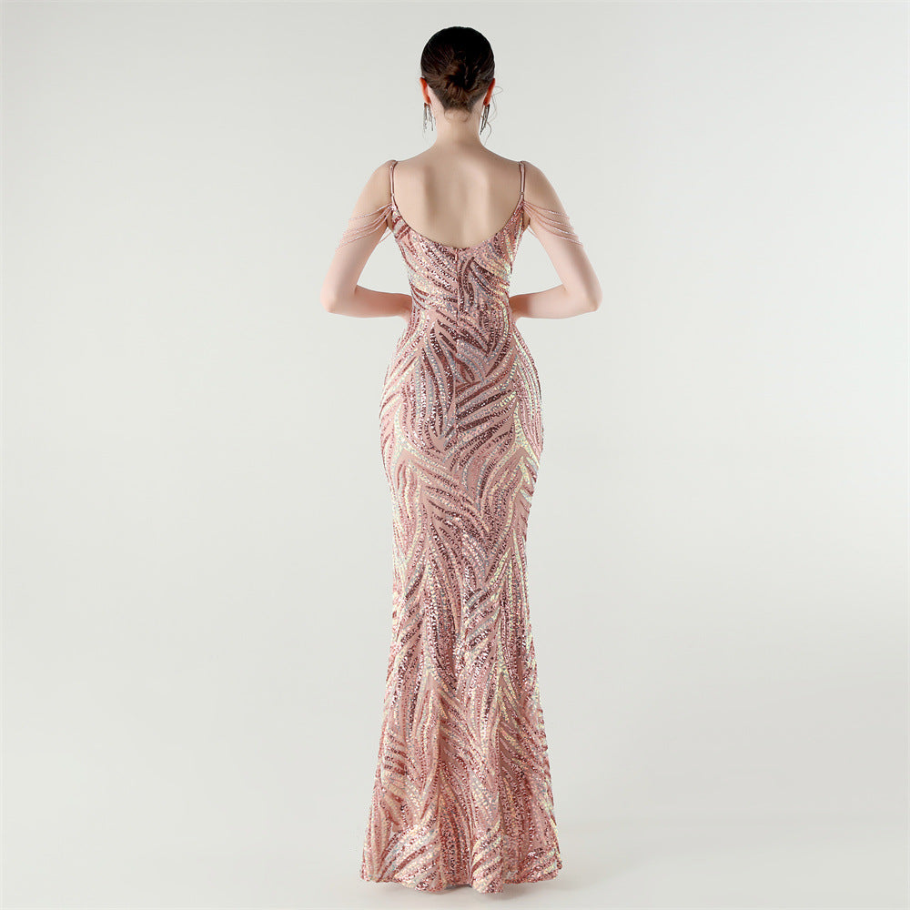 Sizzling Nightlife Enchantress Sequined Dress