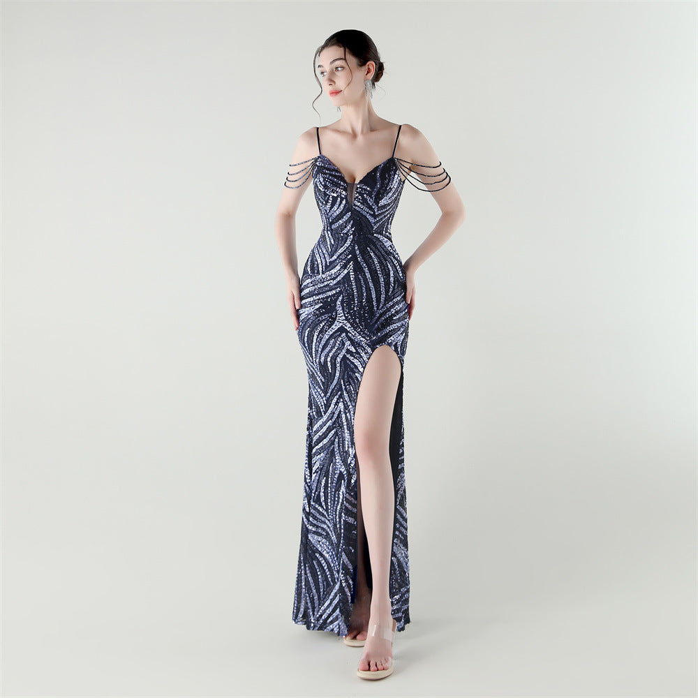 Sizzling Nightlife Enchantress Sequined Dress