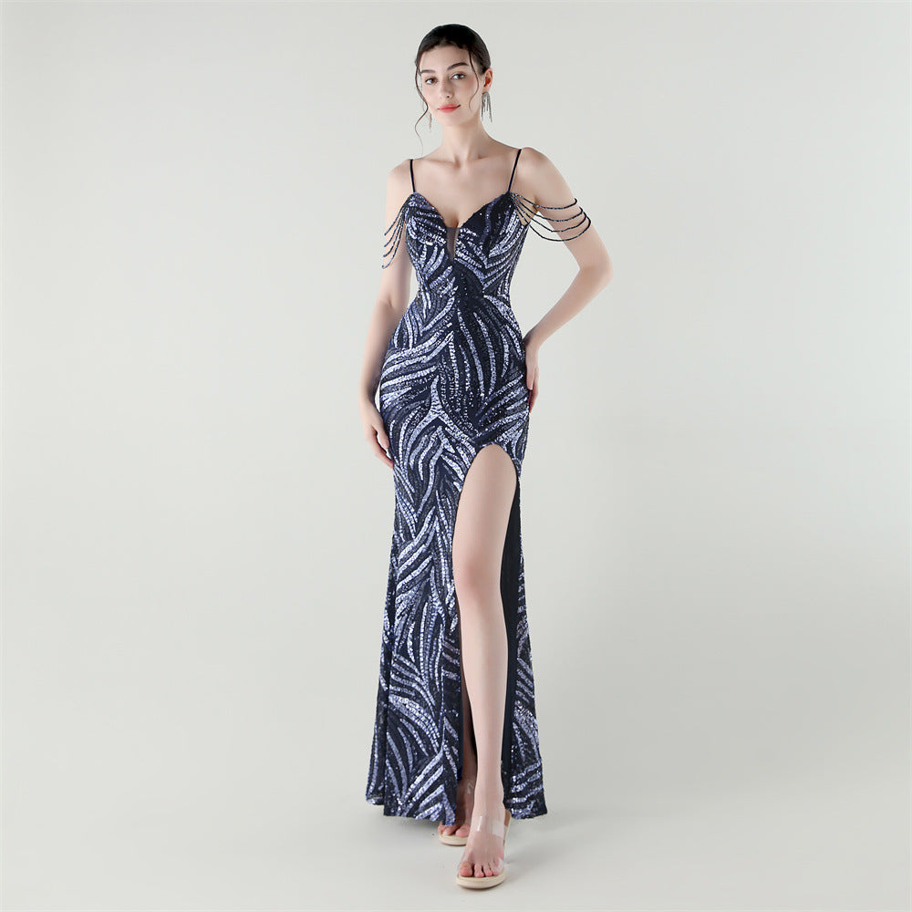 Sizzling Nightlife Enchantress Sequined Dress