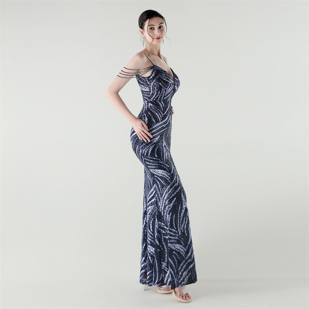 Sizzling Nightlife Enchantress Sequined Dress