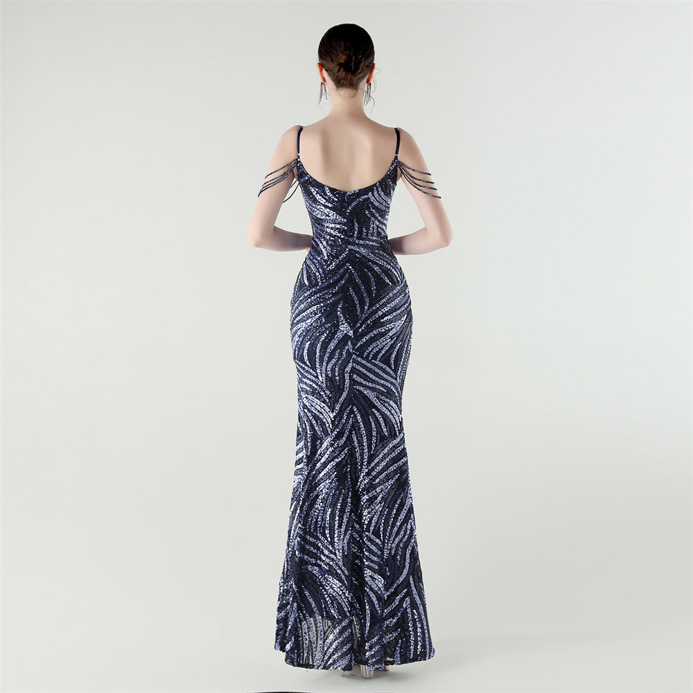 Sizzling Nightlife Enchantress Sequined Dress