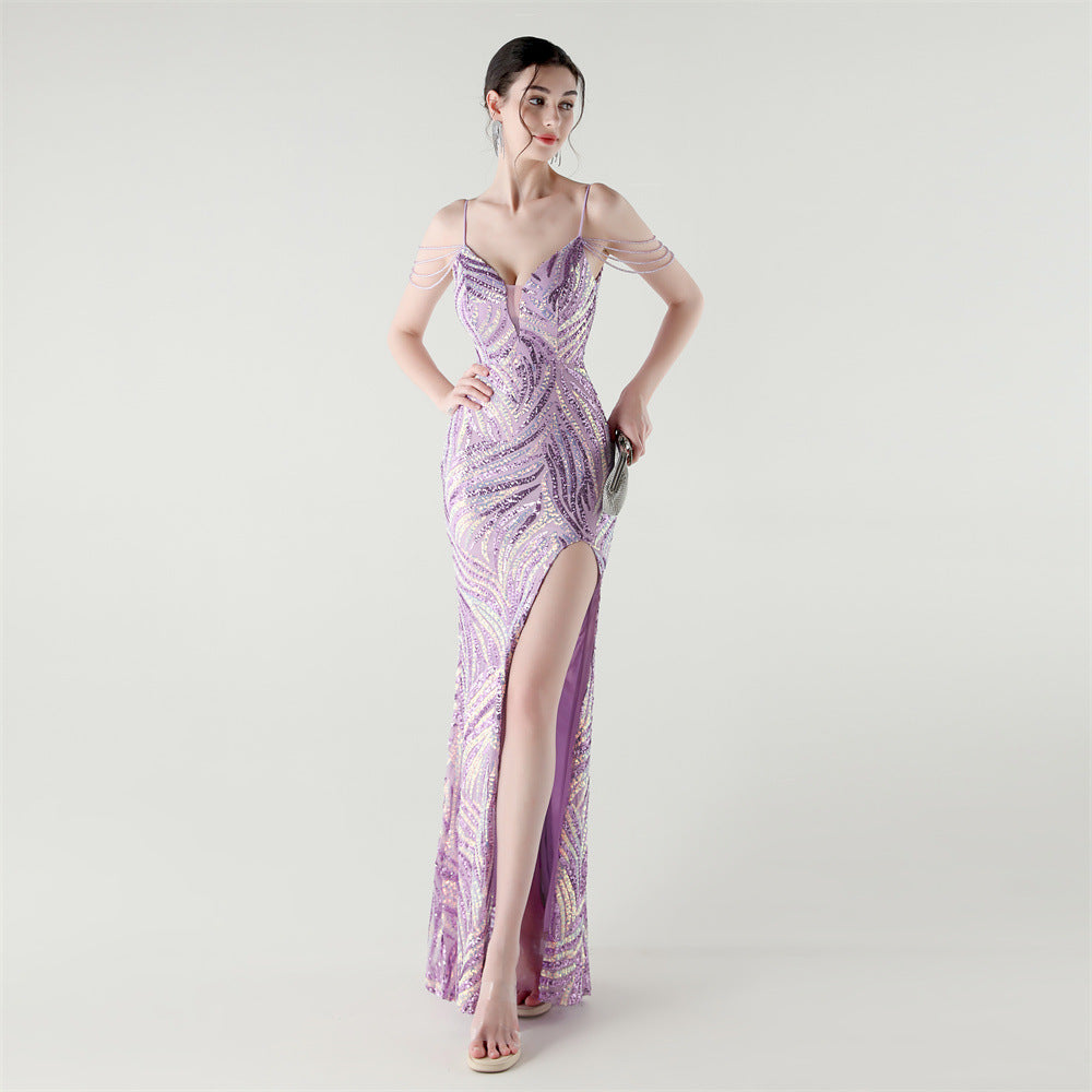 Sizzling Nightlife Enchantress Sequined Dress