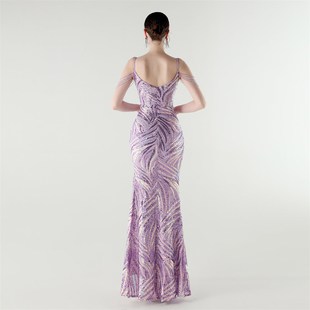Sizzling Nightlife Enchantress Sequined Dress