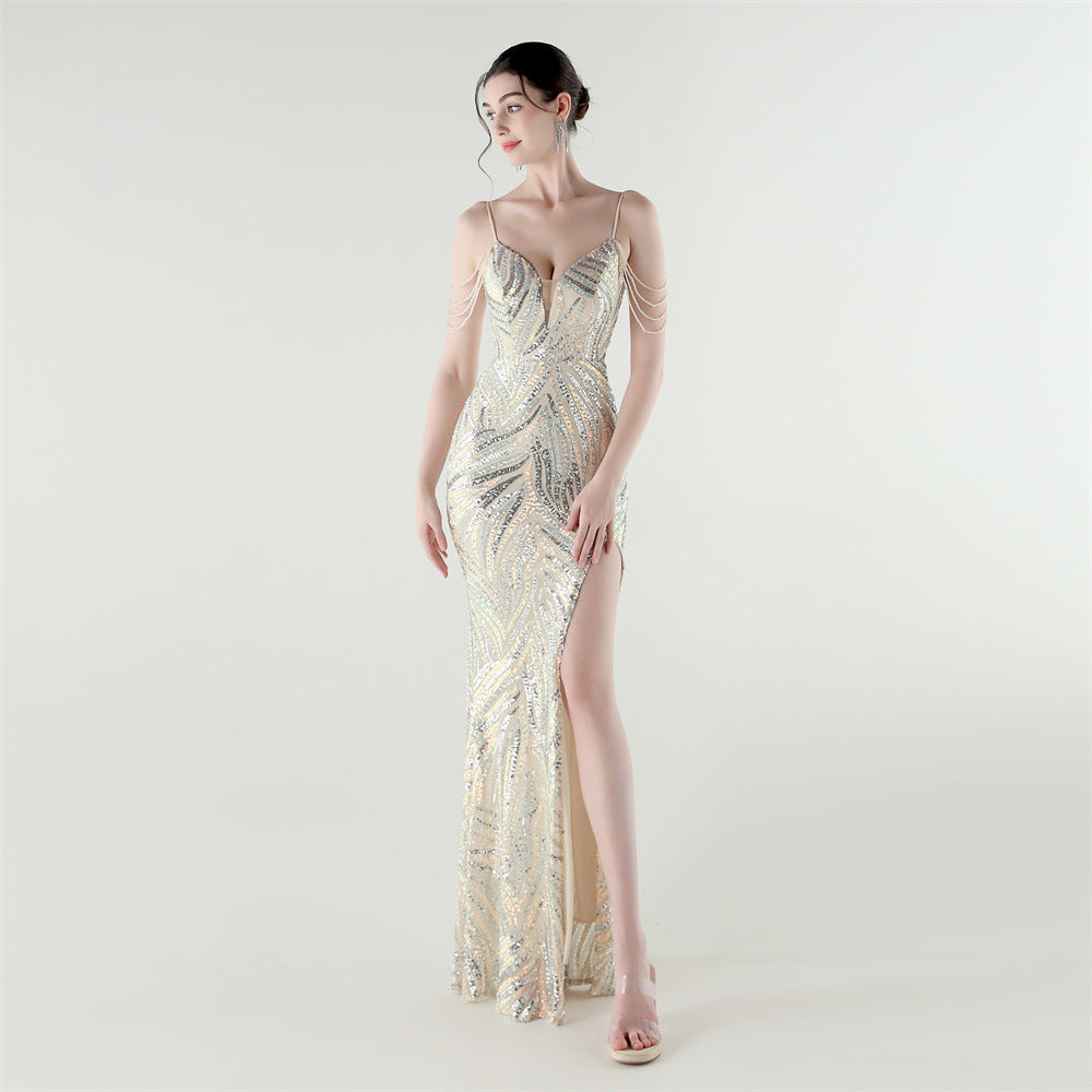 Sizzling Nightlife Enchantress Sequined Dress