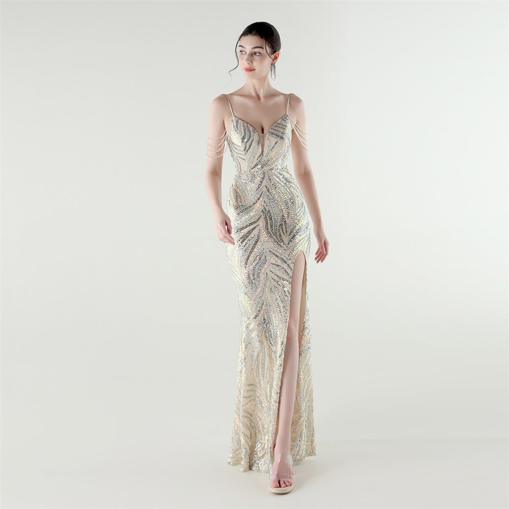 Sizzling Nightlife Enchantress Sequined Dress
