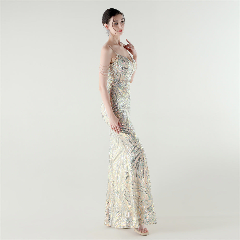 Sizzling Nightlife Enchantress Sequined Dress