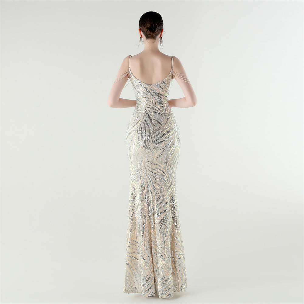Sizzling Nightlife Enchantress Sequined Dress