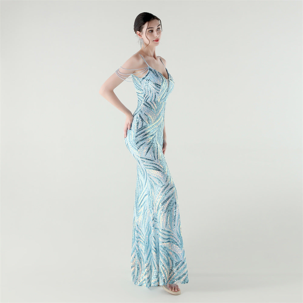 Sizzling Nightlife Enchantress Sequined Dress