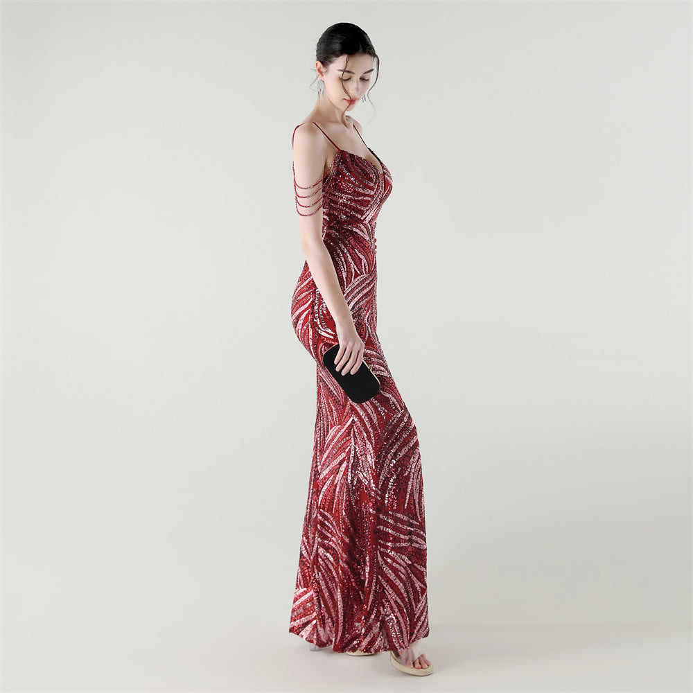 Sizzling Nightlife Enchantress Sequined Dress