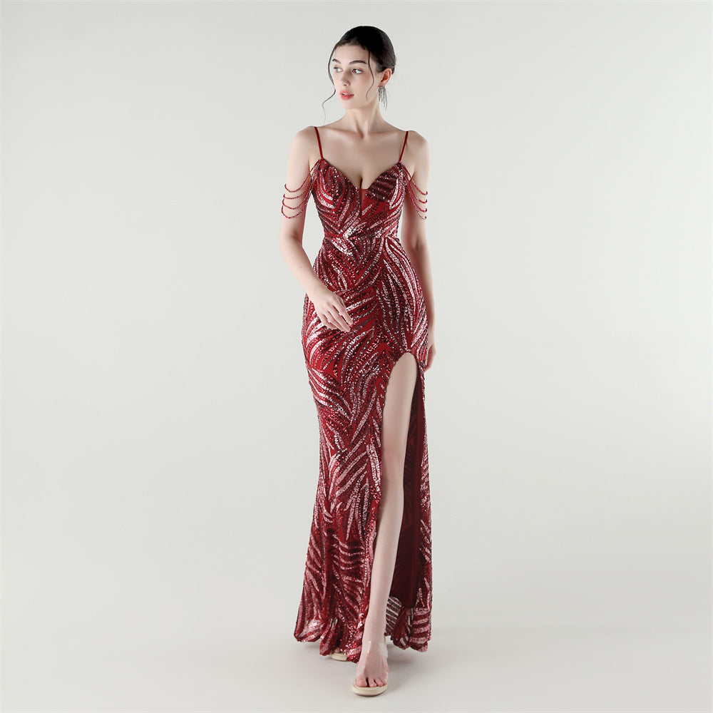 Sizzling Nightlife Enchantress Sequined Dress