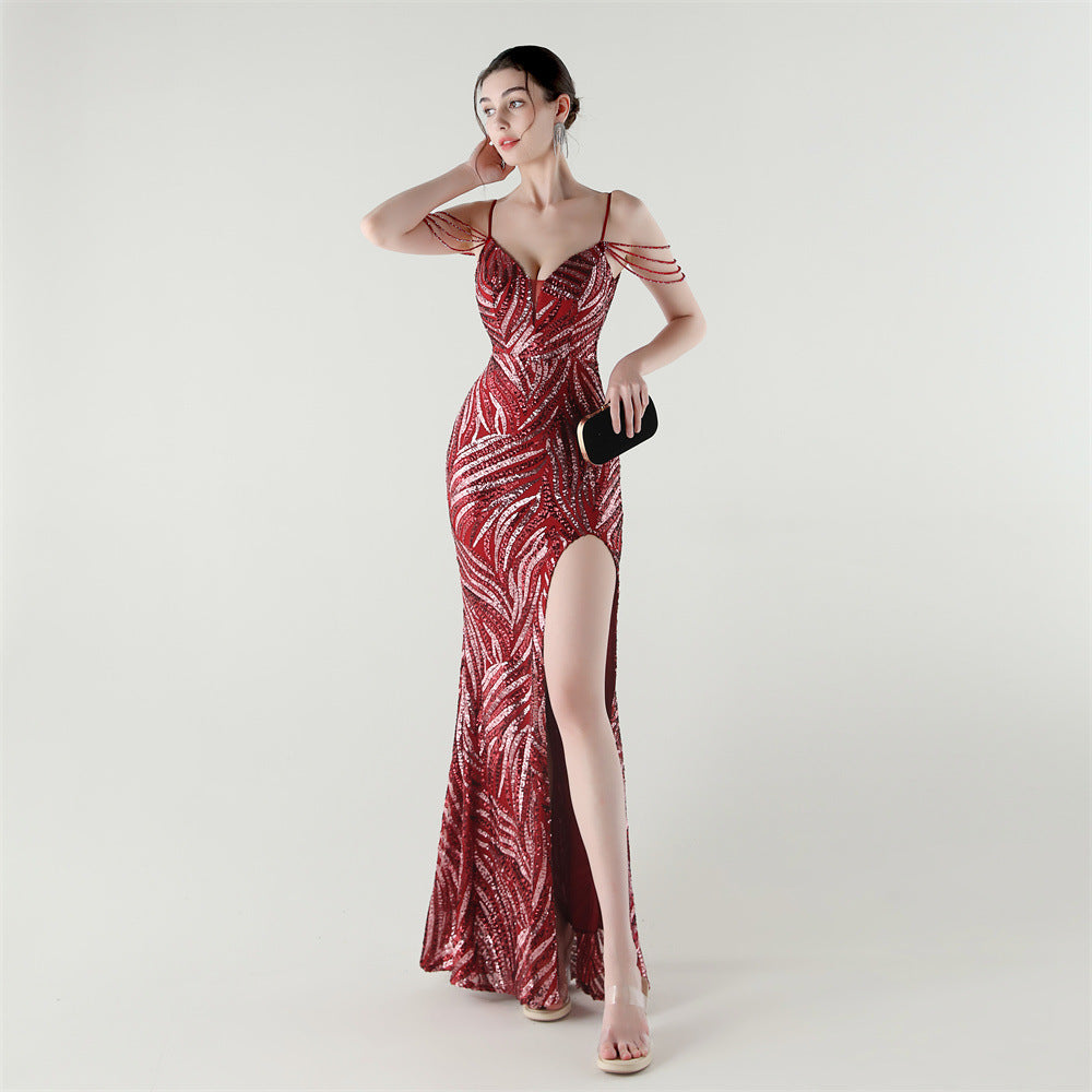 Sizzling Nightlife Enchantress Sequined Dress