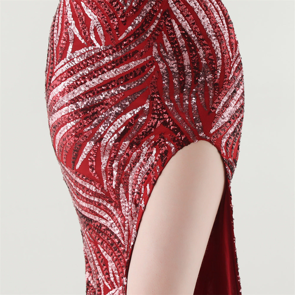 Sizzling Nightlife Enchantress Sequined Dress