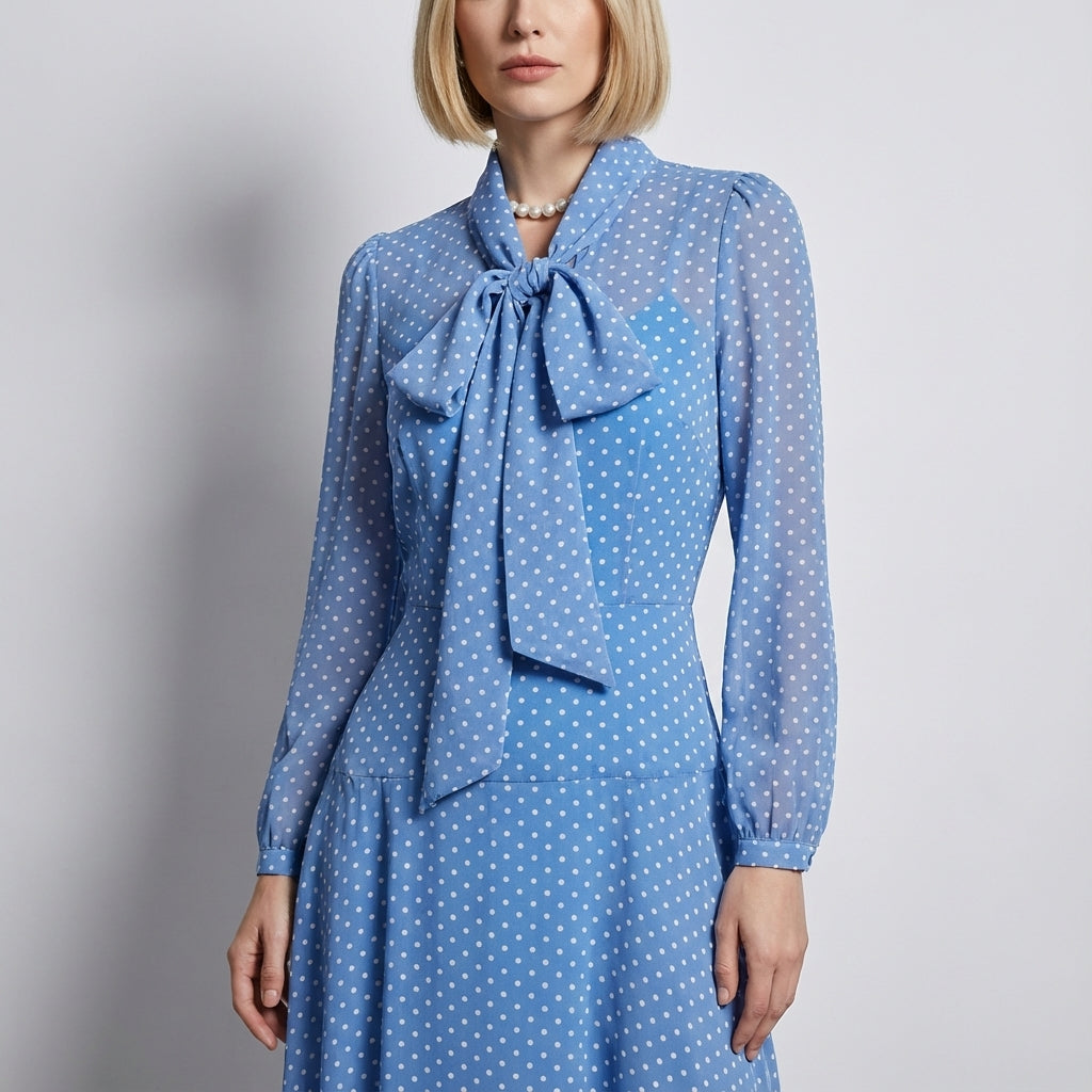 Charming Ruffled Bow Tie Maxi Dress