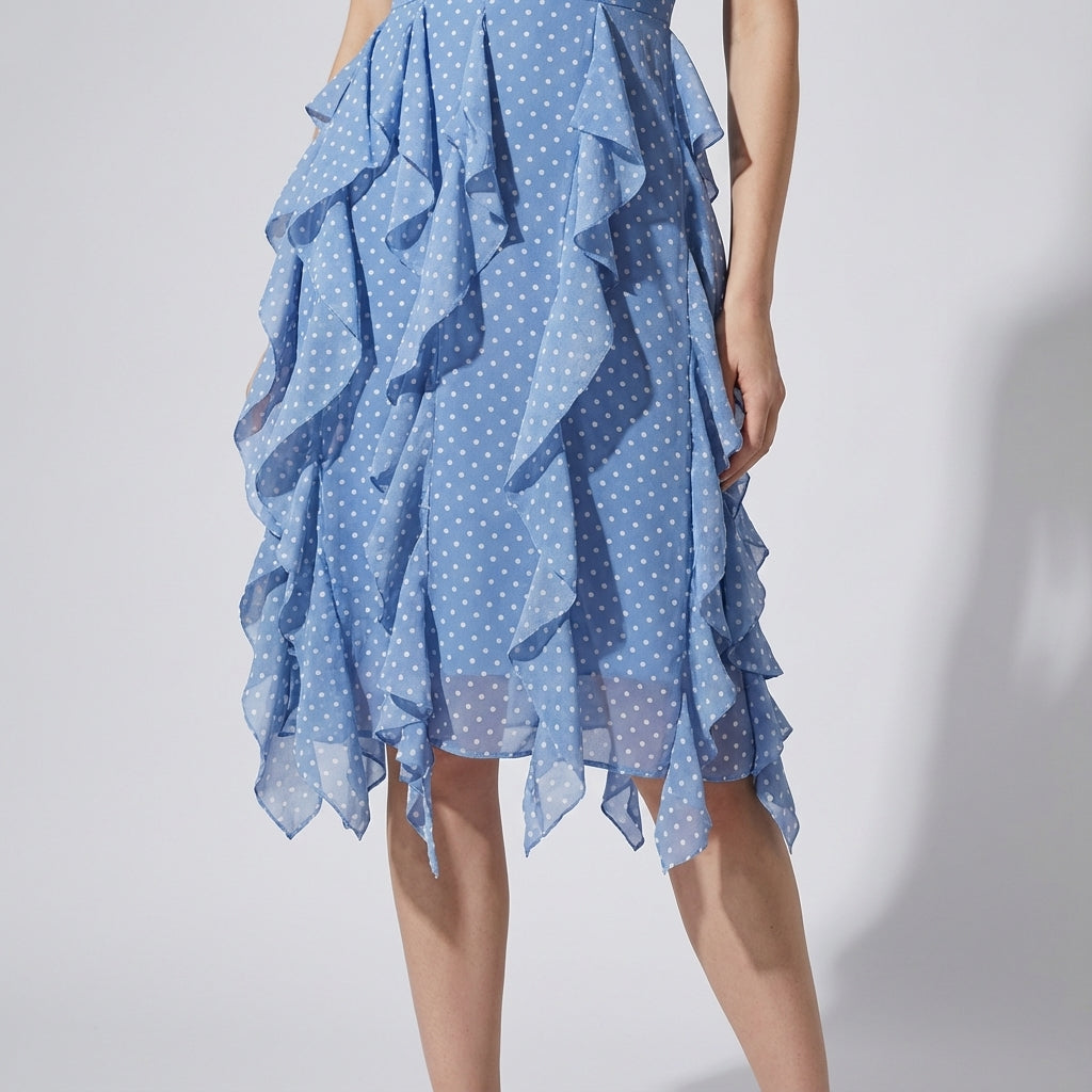 Charming Ruffled Bow Tie Maxi Dress