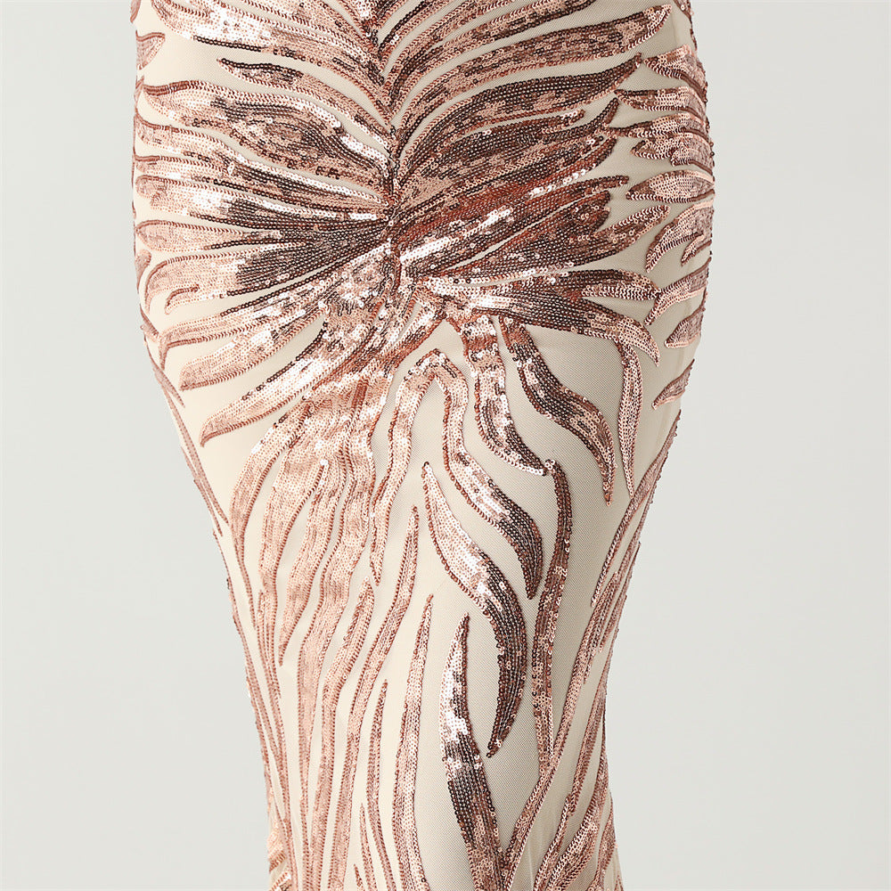 Golden Mirage Chain Strap Gown