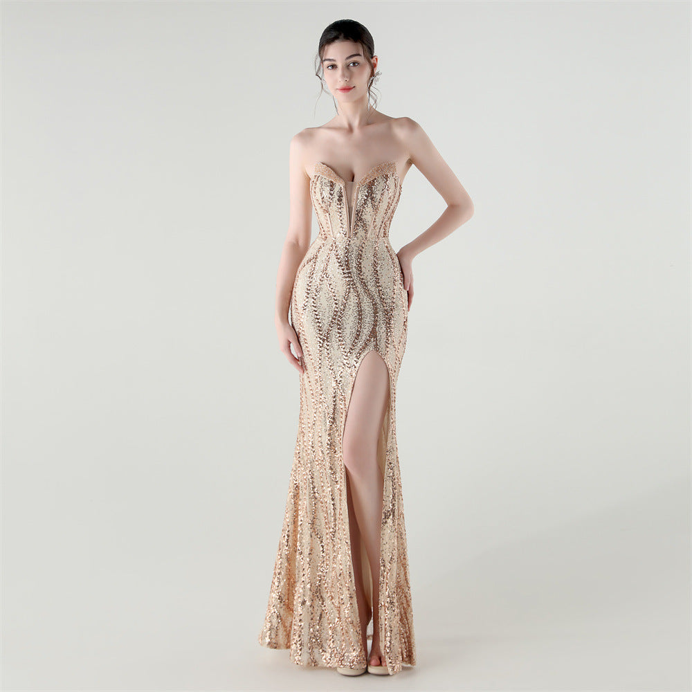 Gold Starlight Serenade Sequin Gown
