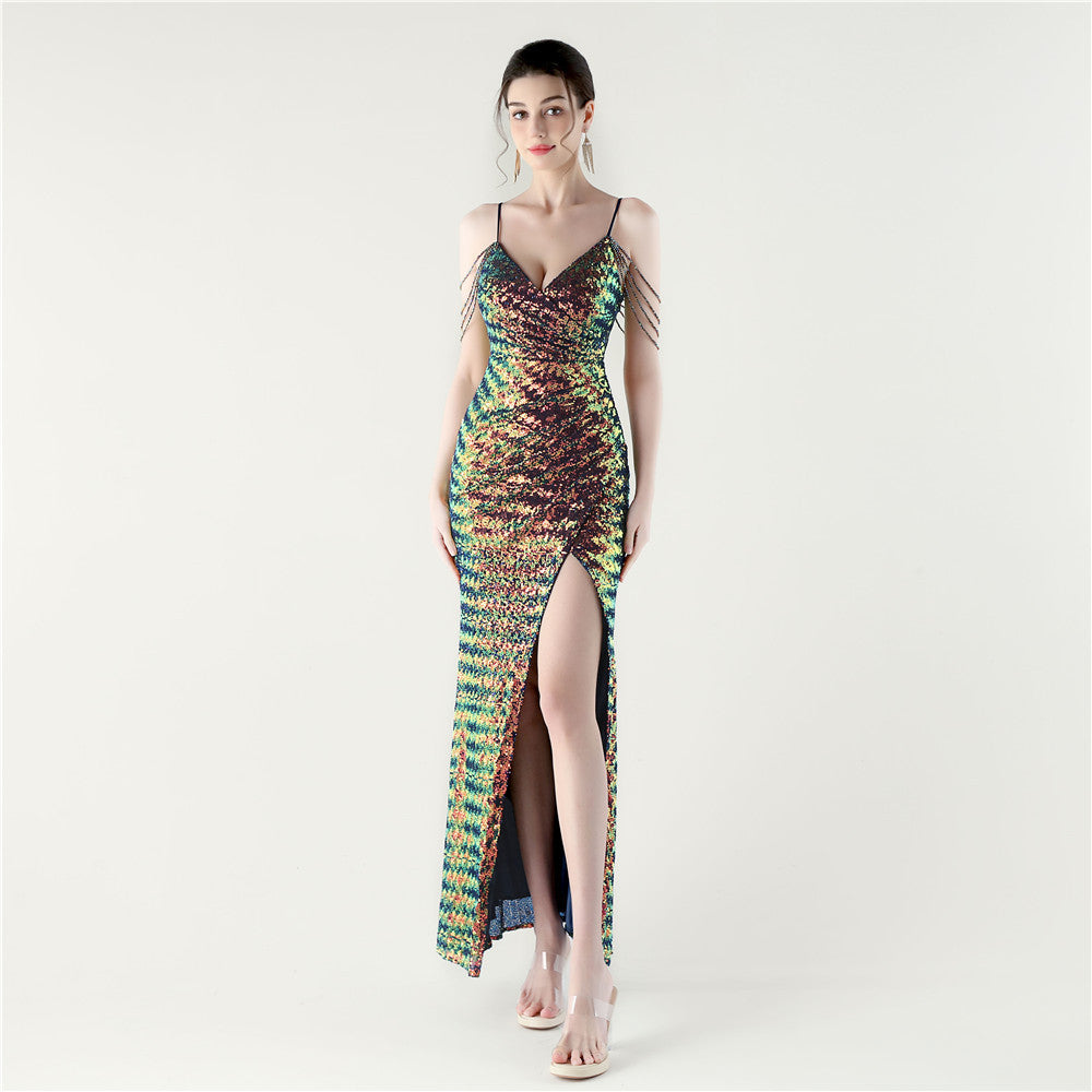 Mystic Mirage Deep V Gown