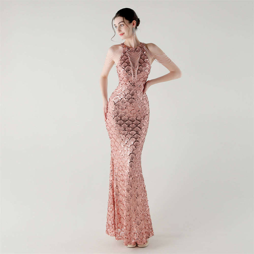 Blush Fishtail Grace Gown