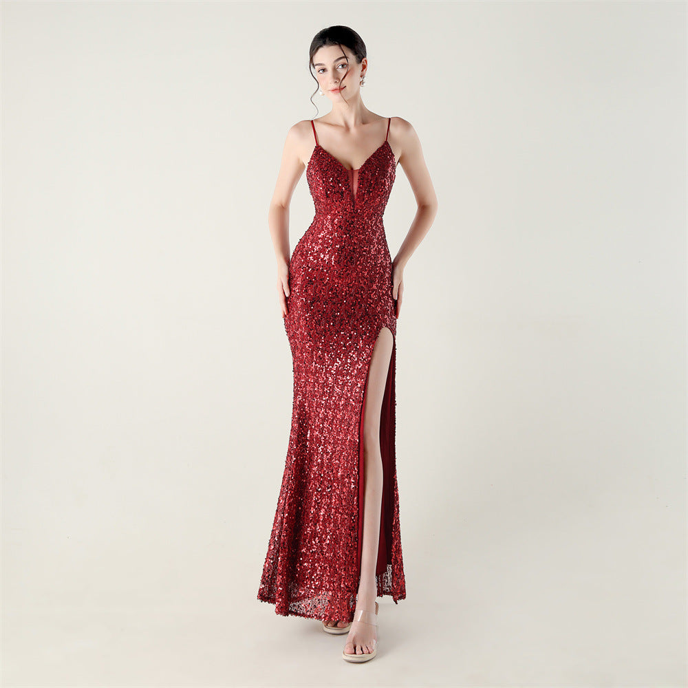 Deep Red Flamenco Dot Dance Dress