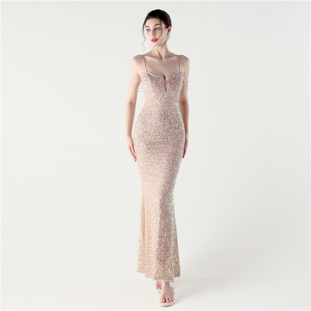 Midnight Radiance Sequin Gown