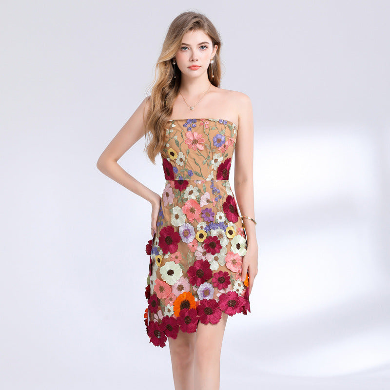 Garden Muse Strapless Dress