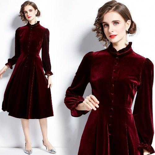 Velvet Monarch Scarlet Dress