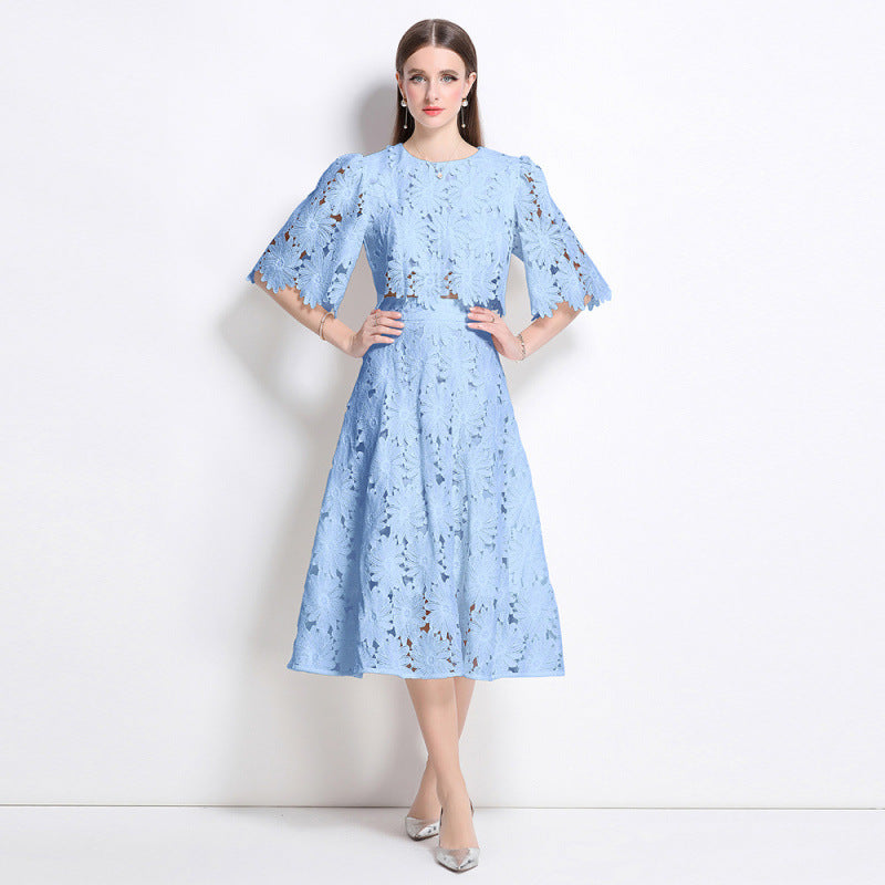 Celeste Bloom Two Piece Set - 906455894976_BLUE