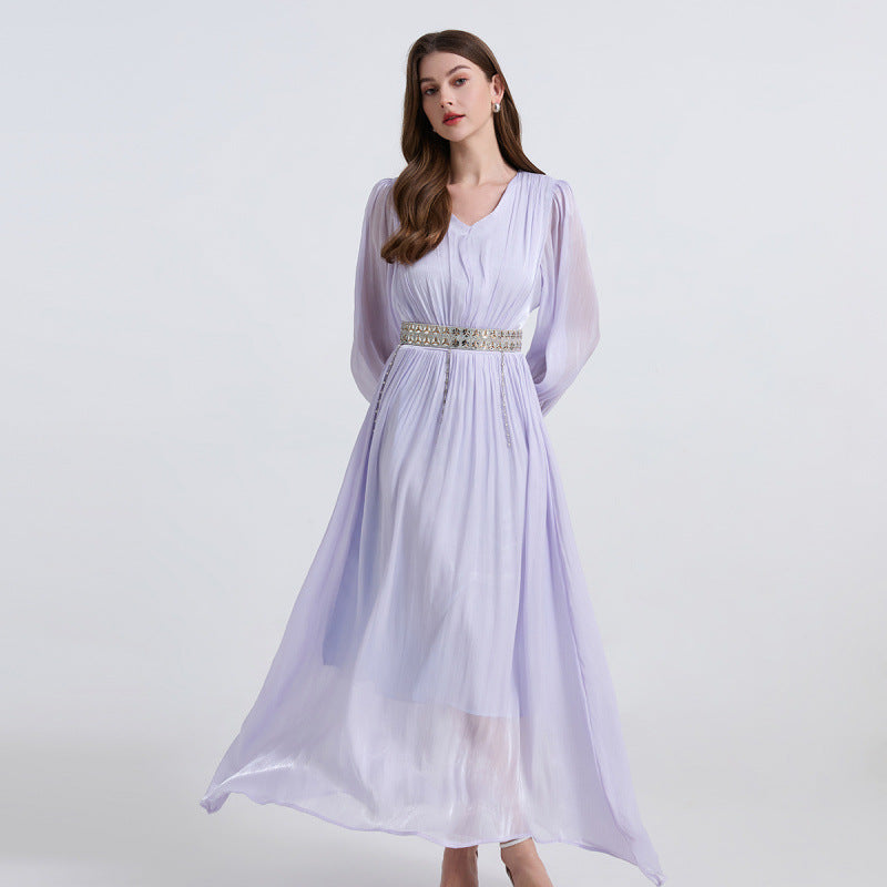 Lavender Grace Sheer Midi Dress - 903346568197_BLUE