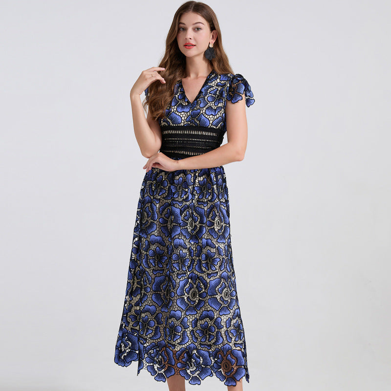Sapphire Bloom Maxi Dress - 915238273958_BLUE