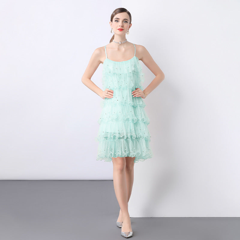 Mint Melody Ruffle Dress