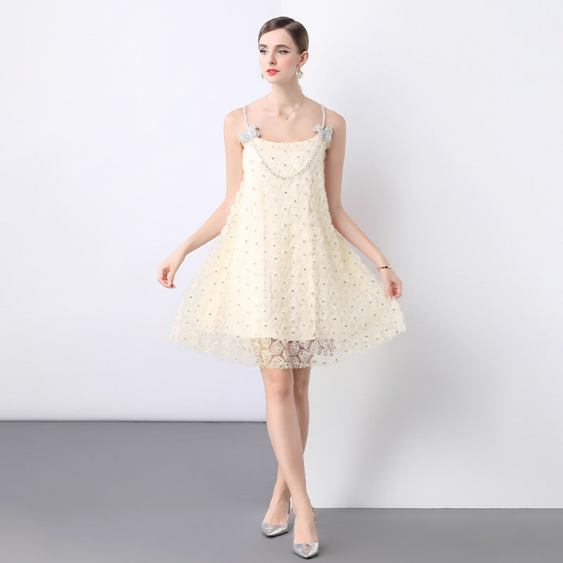 Buttercream Petal Charm A-Line Dress