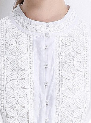 White Charm Lace Dress With Belt