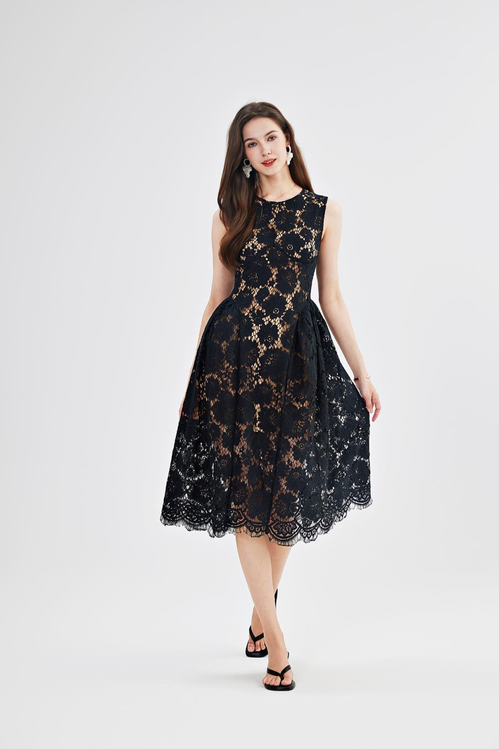 Black Elegance Lace Dress