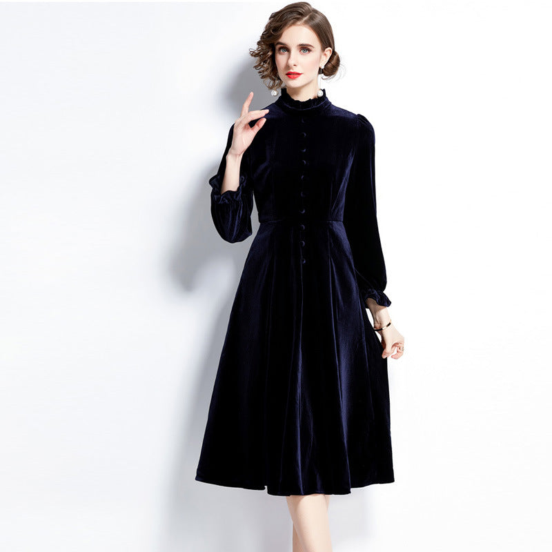 Velvet Monarch Navy Dress