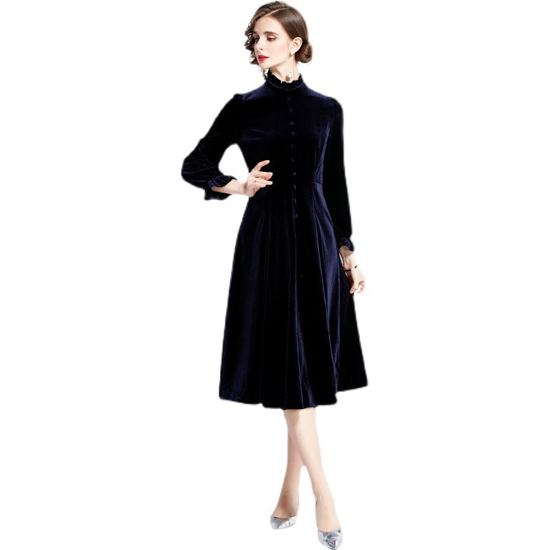 Velvet Monarch Navy Dress