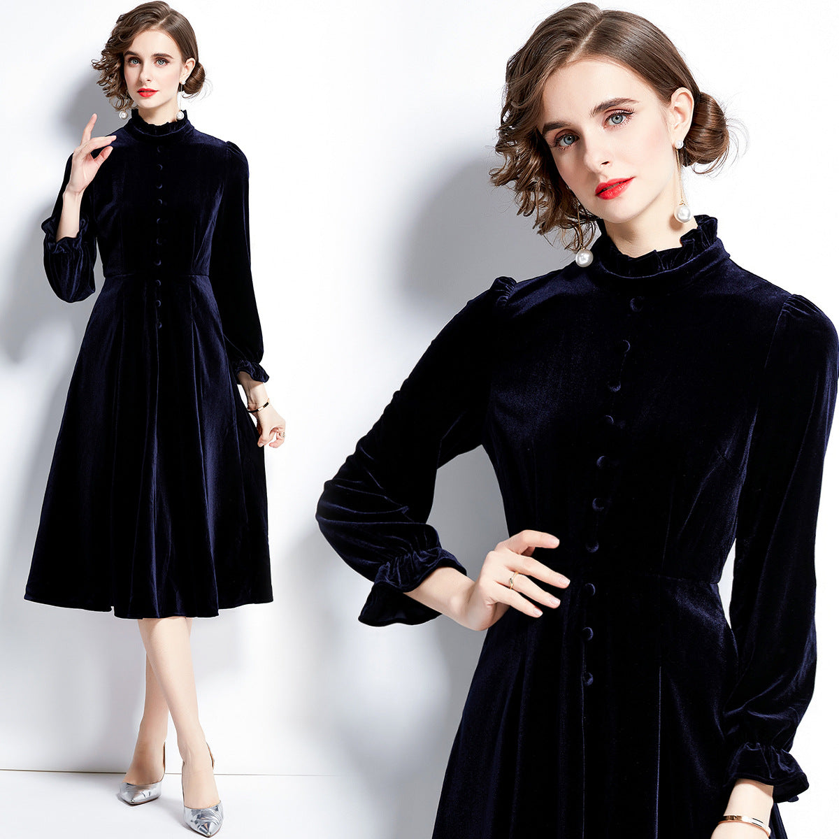 Velvet Monarch Navy Dress