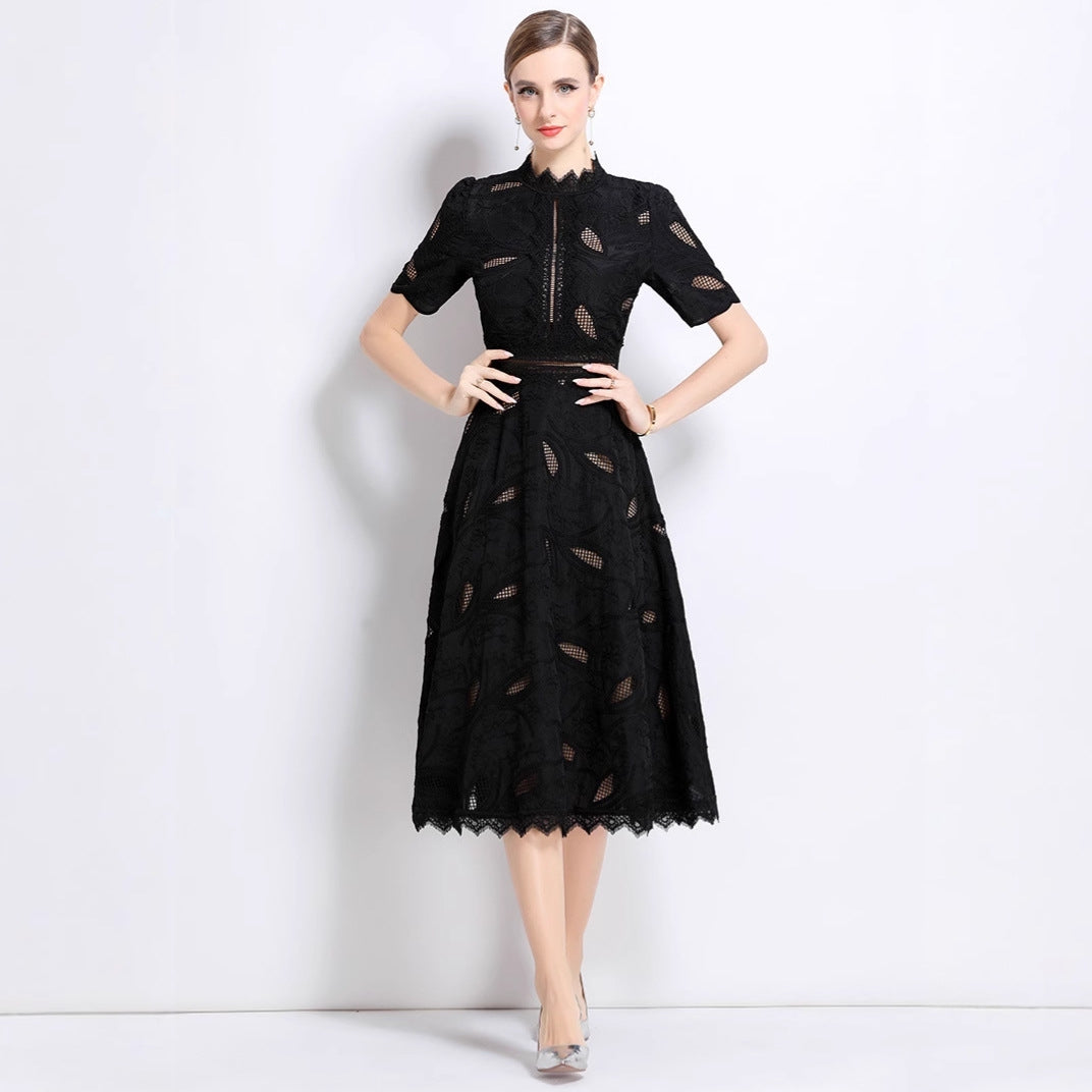 Black Whisper Lace Dress