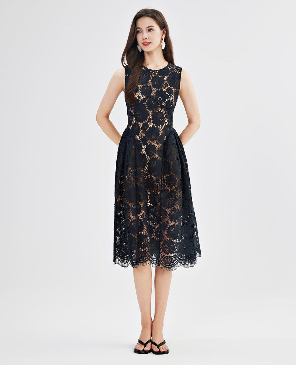 Black Elegance Lace Dress
