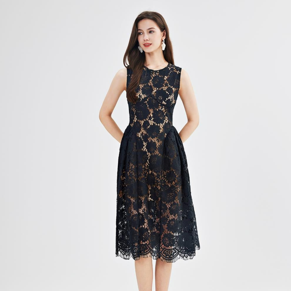 Black Elegance Lace Dress