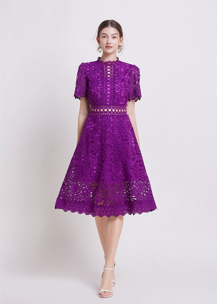 Elegant Lace Midi Dress