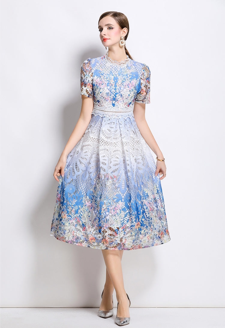 Elysian Bloom Lace Midi Dress