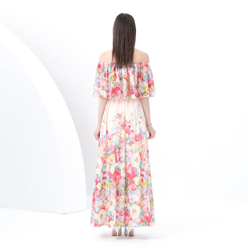 Floral Off-Shoulder Maxi Dress