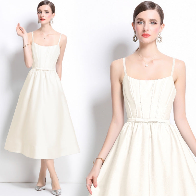 Ivory Grace A-Line Midi Dress - 904961972192_APRICOT