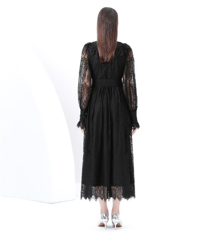 Black Lace Elegant Maxi Dress