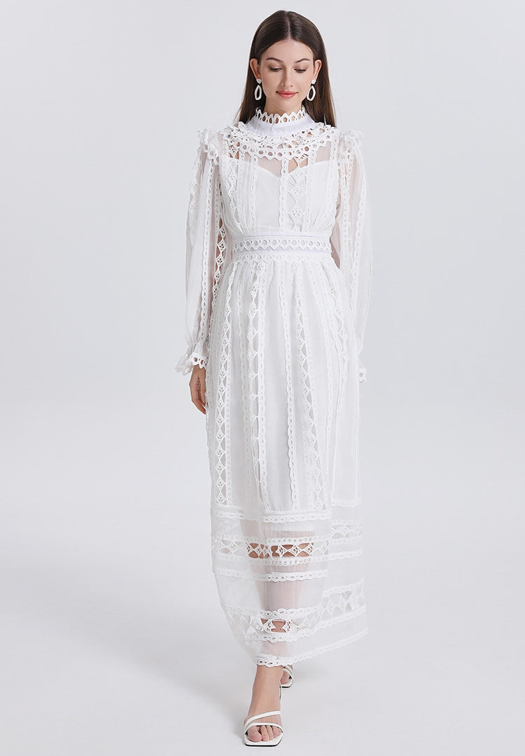 Celeste Lace Dream Maxi Dress - 909228434566_WHITE