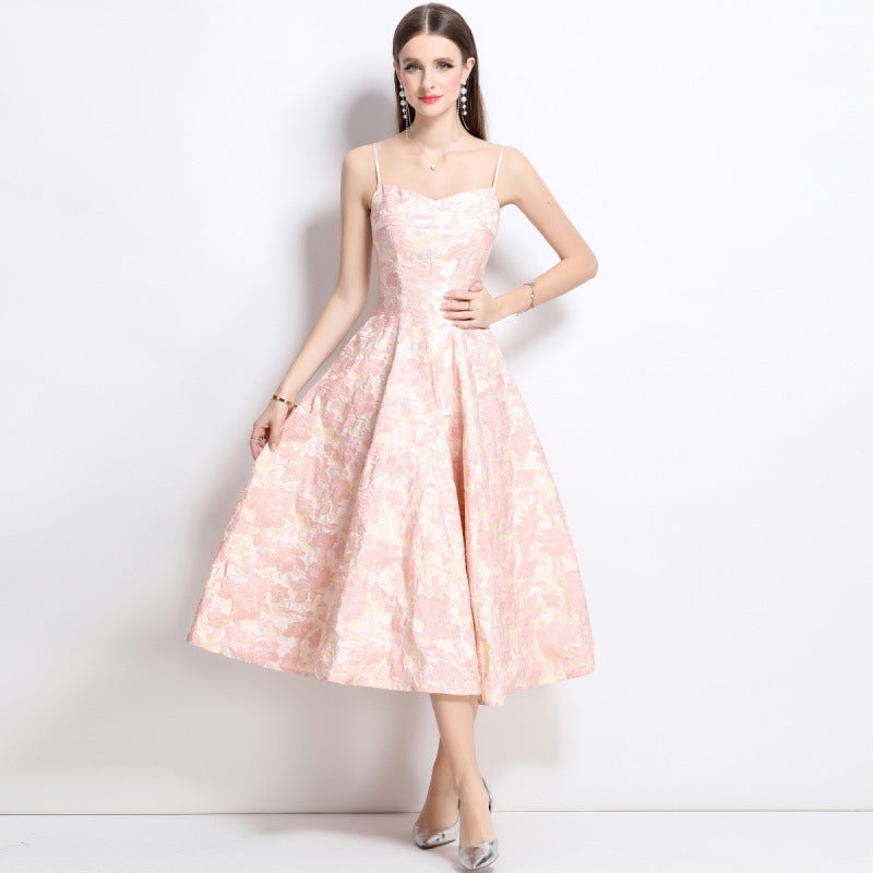 Blush Aurora Jacquard Dress