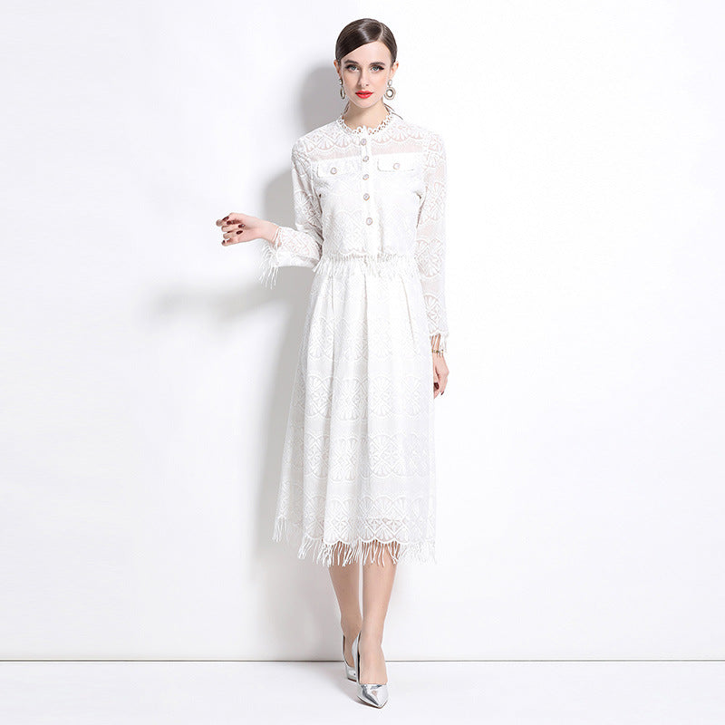 Dress set of White 2 Piece