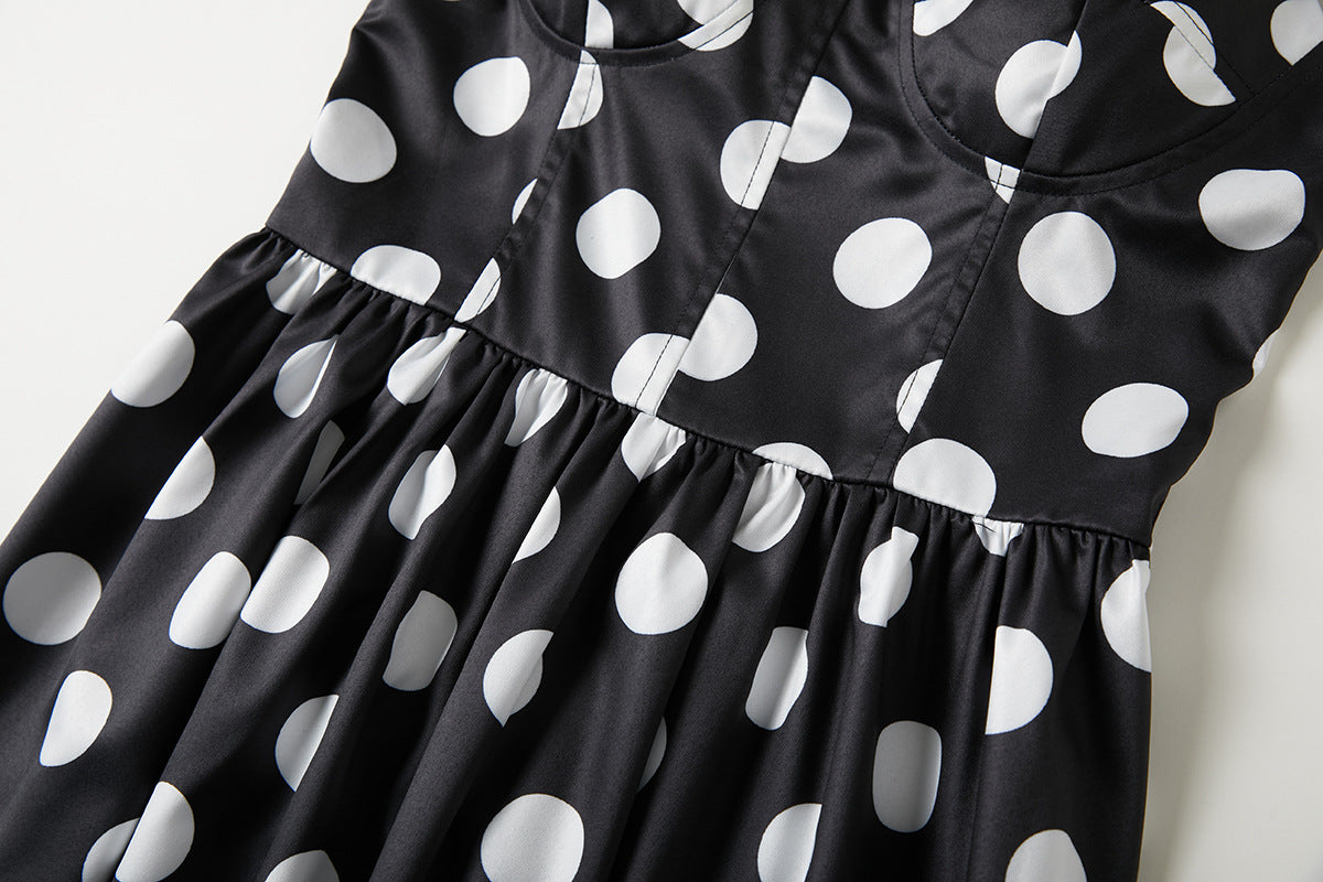 Vintage Polka Dot Midi Dress