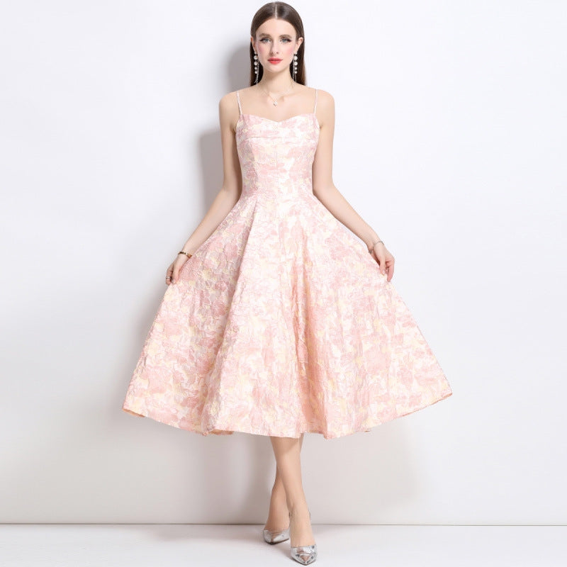 Blush Aurora Jacquard Dress
